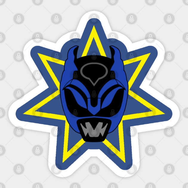 Nezi Blue Helmet Sticker by Javier Casillas